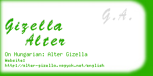 gizella alter business card